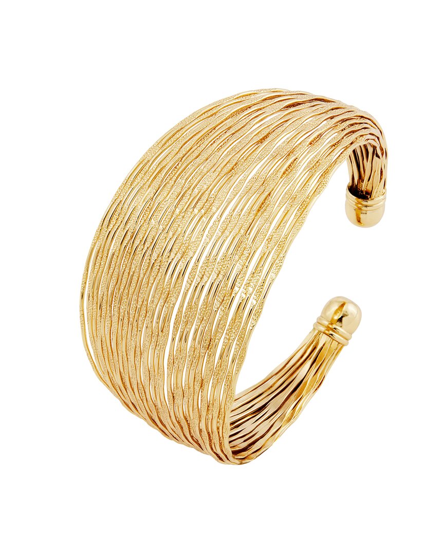 Savvy Cie 18k Plated Cuff Bracelet In Gold