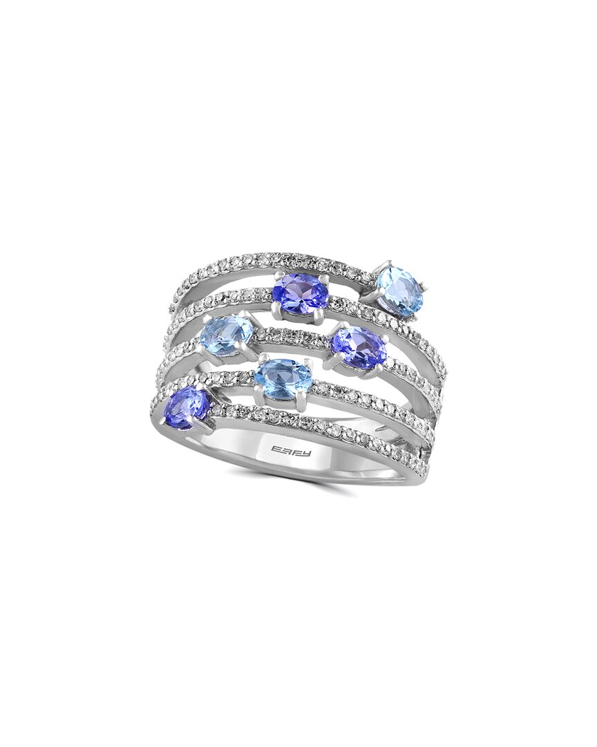 Effy Fine Jewelry 14k 1.41 Ct. Tw. Diamond & Gemstone Ring In Metallic