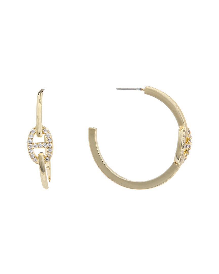 Juvell 18k Plated Cz Hoops In Gold