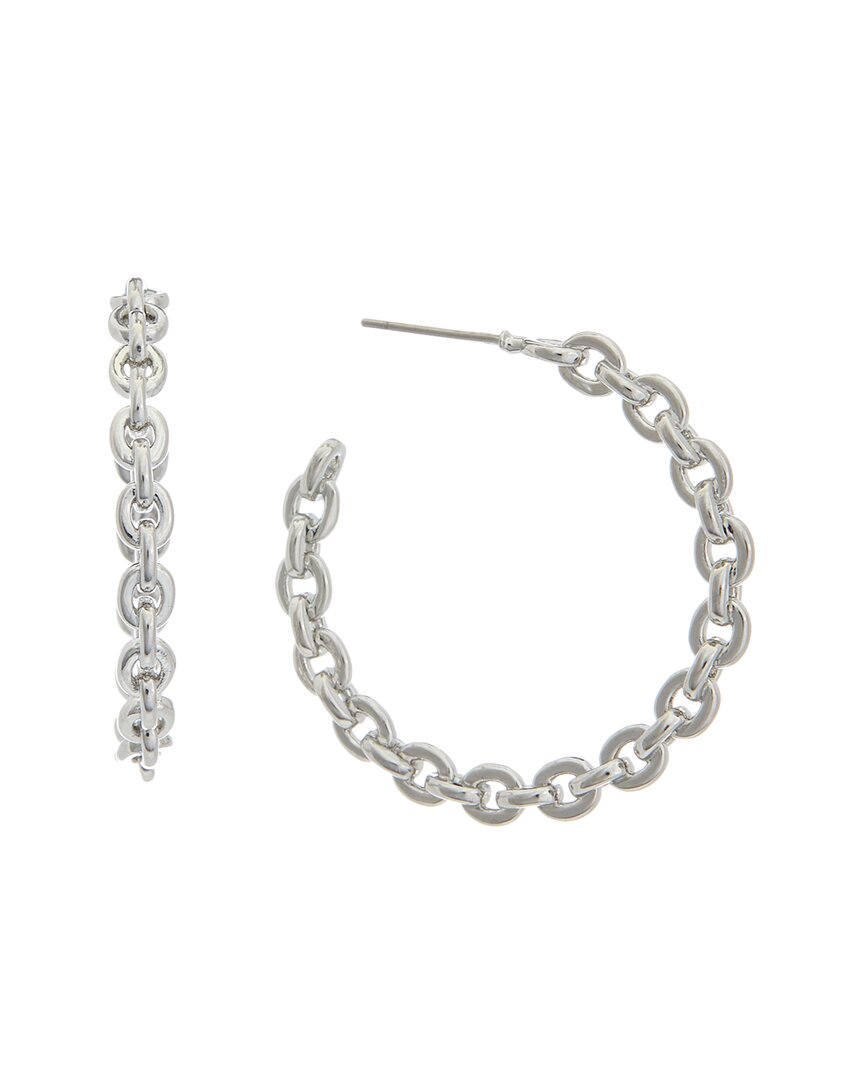 Juvell 18k Plated Cz Hoops In Metallic