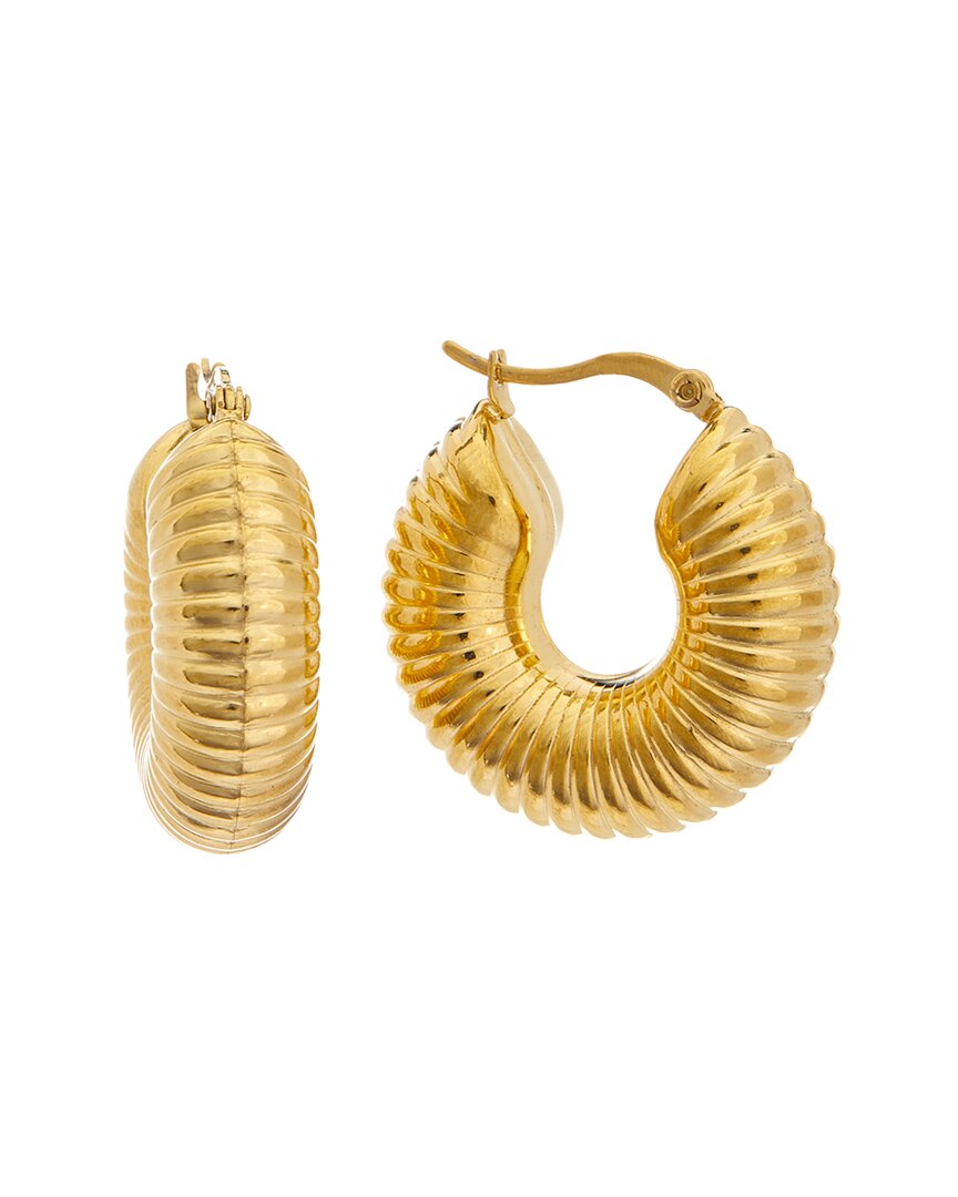 Juvell 18k Plated Cz Flower Earrings In Gold