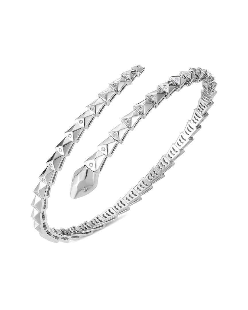 Shop Forever Creations Signature Forever Creations 14k 0.25 Ct. Tw. Diamond Flexible Snake Bangle Bracelet