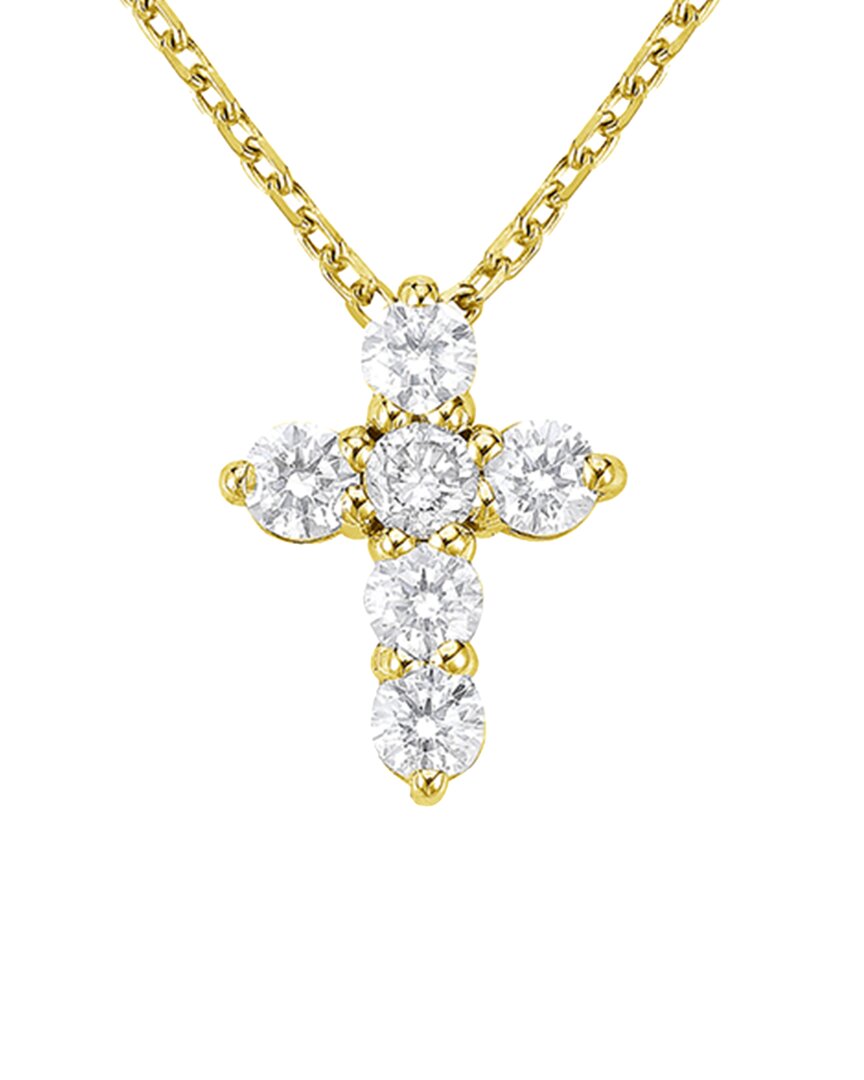 Shop Forever Creations Signature Forever Creations 14k 0.75 Ct. Tw. Diamond Cross Necklace