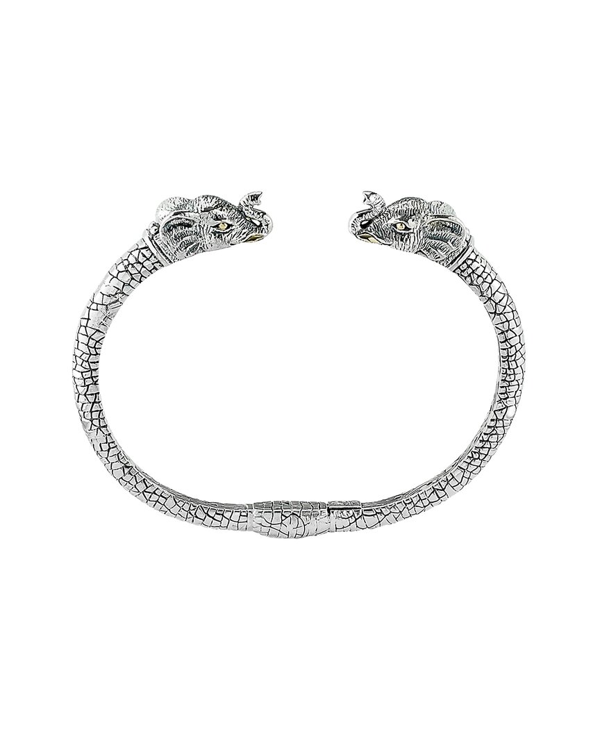 Samuel B. 18k & Silver Elephant Bangle Bracelet In Metallic