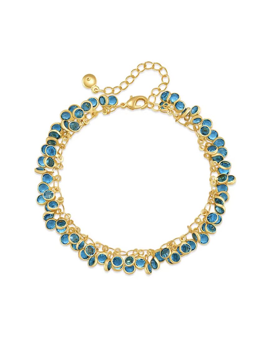 Liv Oliver 18k Plated 9.75 Ct. Tw. Opal Tennis Bracelet In Gold