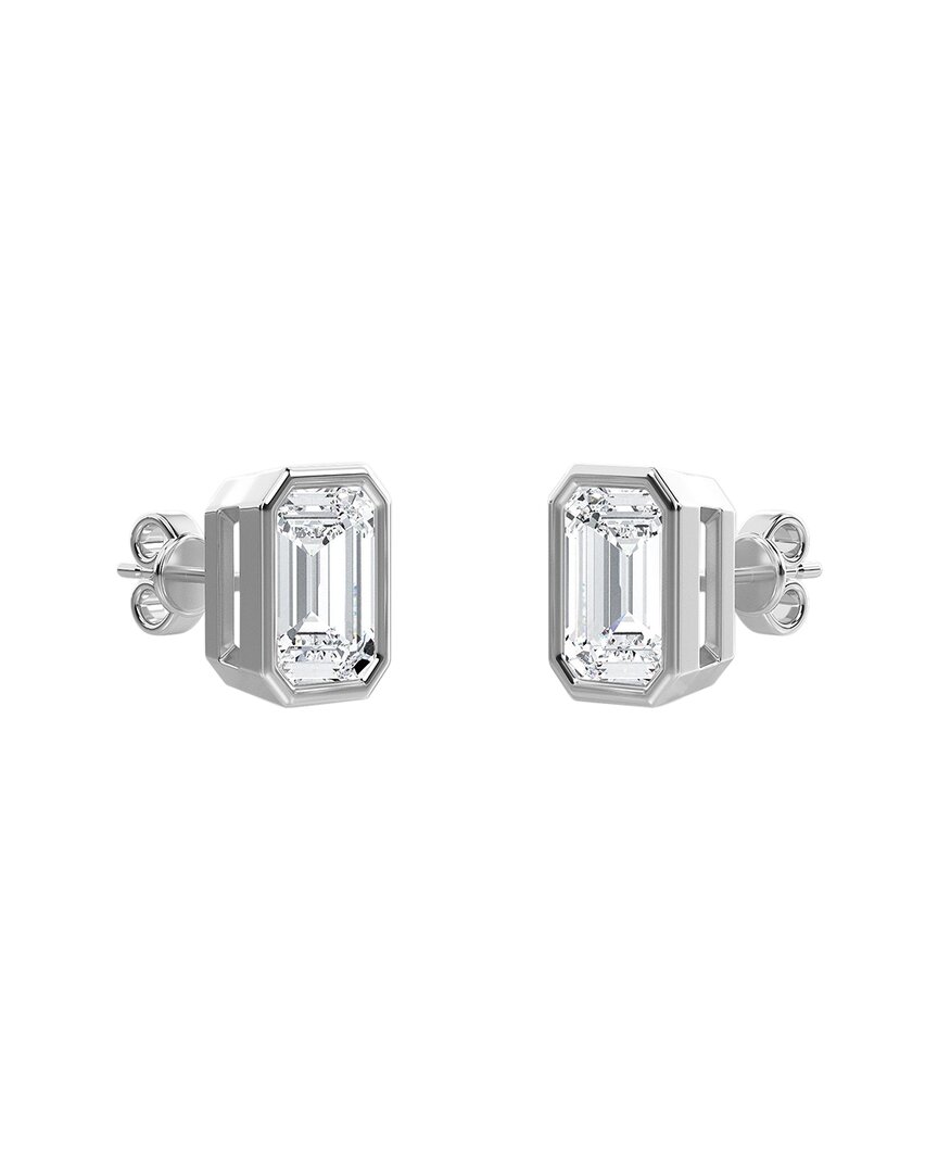 Diana M. Fine Jewelry 14k 1.04 Ct. Tw. Diamond Studs In Metallic