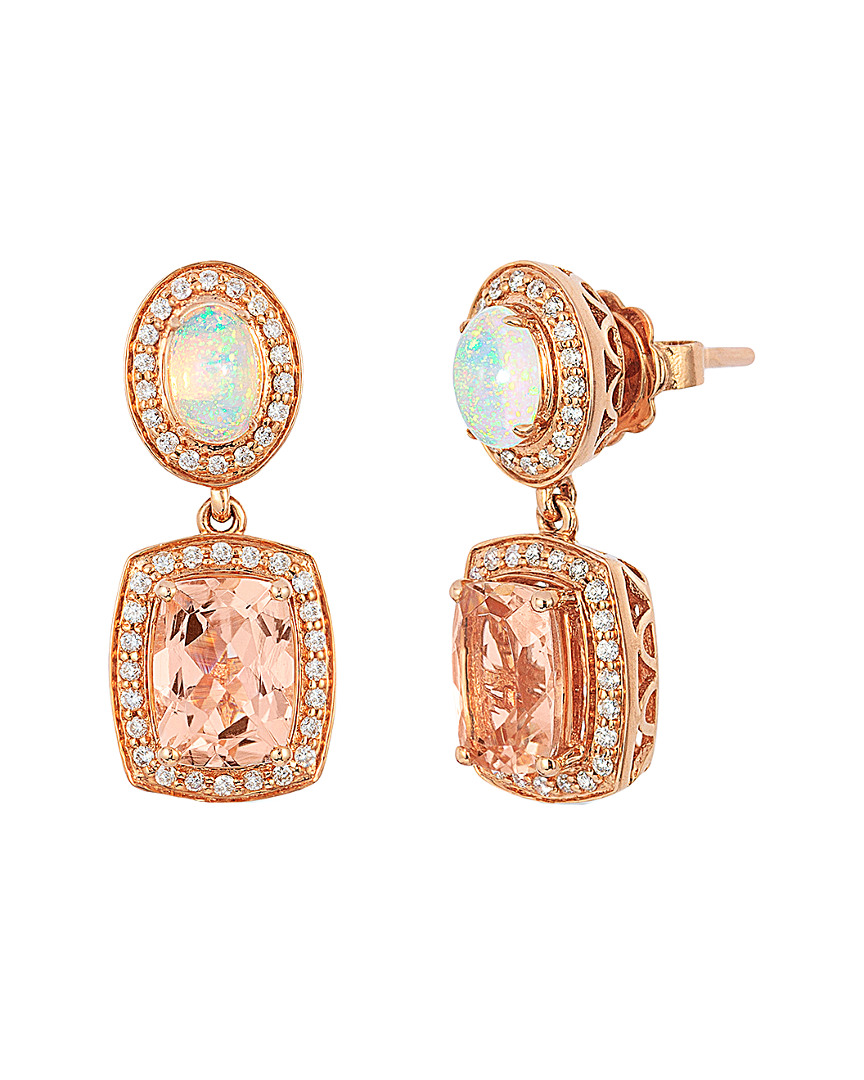 Le Vian 14k Rose Gold 2.95 Ct. Tw. Diamond & Gemstone Earrings