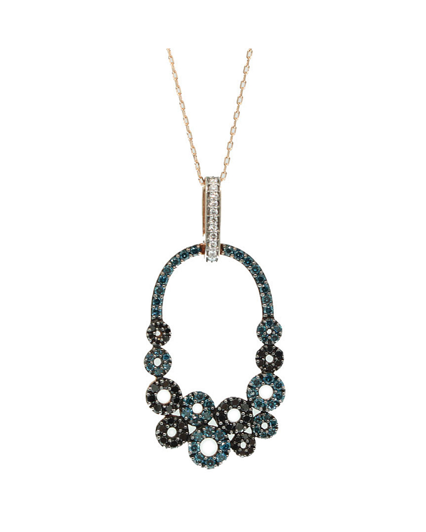 Suzy Levian 14k Rose Gold 1.40 Ct. Tw. Diamond Necklace