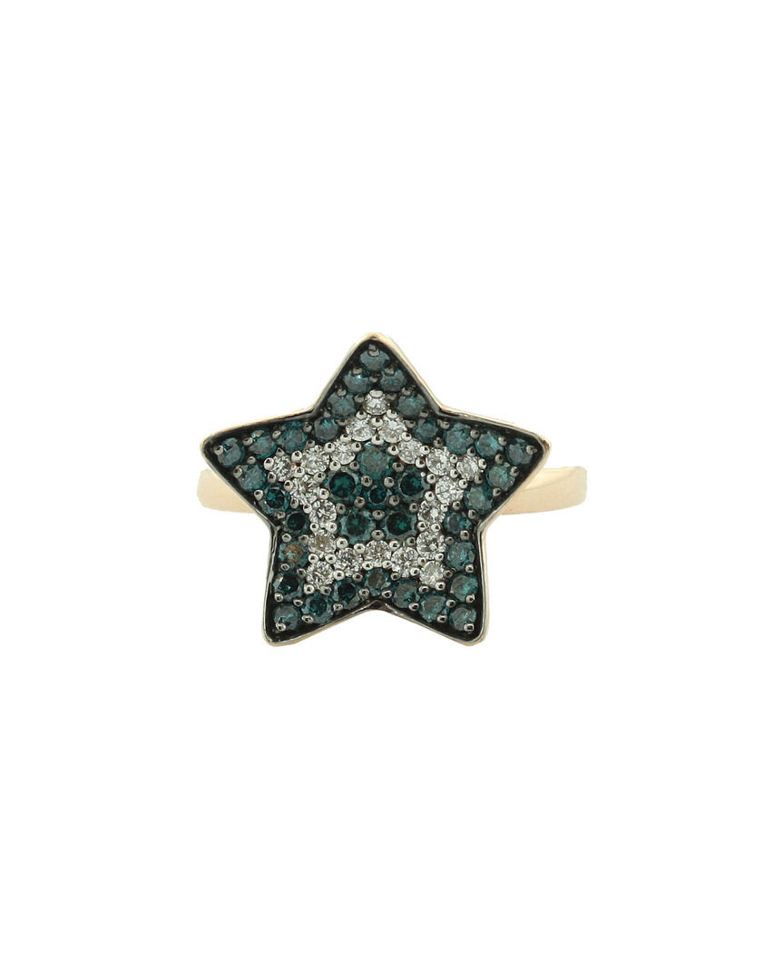 Suzy Levian 14k Rose Gold 1.02 Ct. Tw. Diamond Star Ring