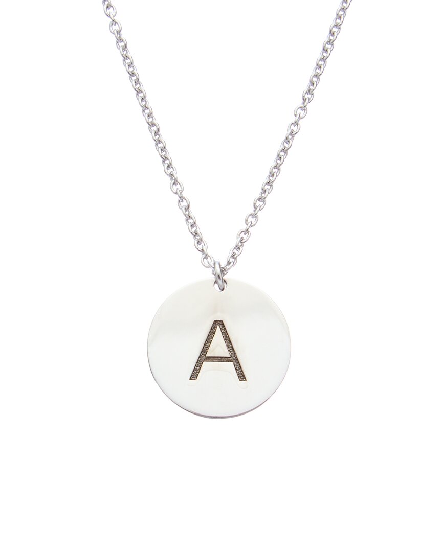 Shop Italian Gold Over Silver Initial Disc Pendant Necklace (a-z)