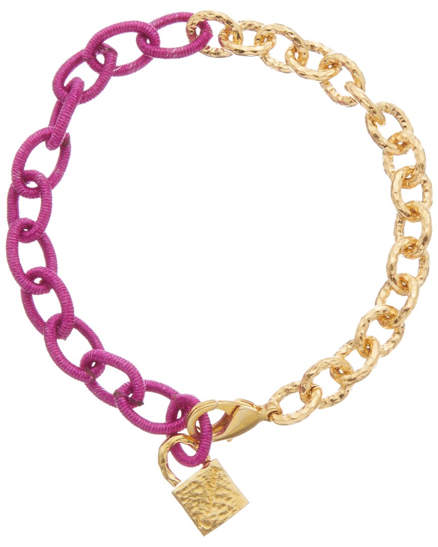 Juvell 18k Plated Silk Link Bracelet In Gold