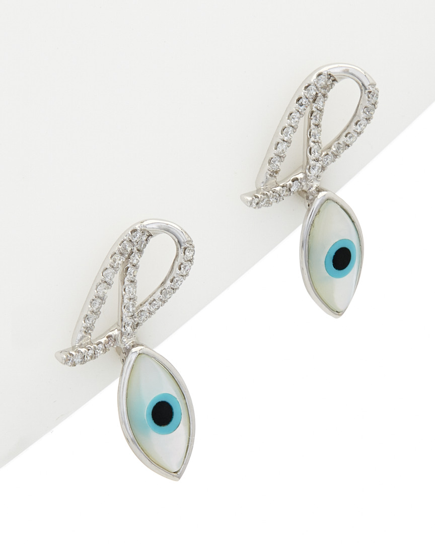 DIANA M. DIANA M 14K 0.30 CT. TW. DIAMOND EVIL EYE EARRINGS