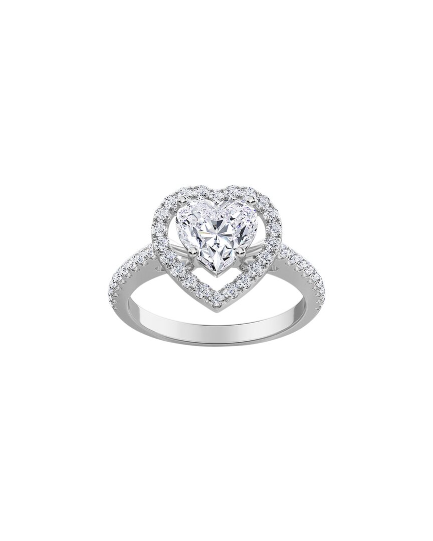 Diana M. Fine Jewelry 14k 2.41 Ct. Tw. Diamond Halo Half-eternity Ring In White