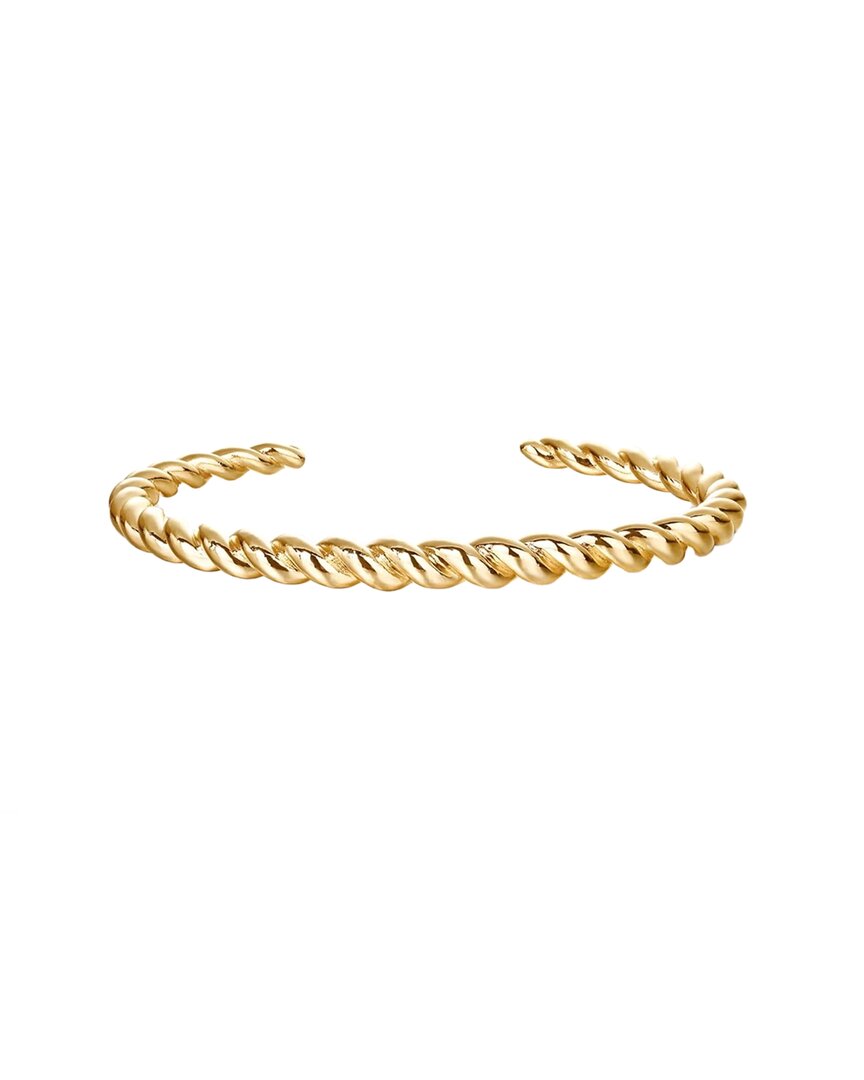 Liv Oliver 18k Plated Twist Cuff Bracelet In Gold