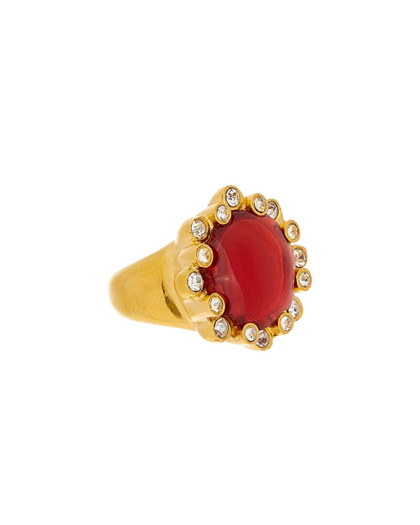 Kenneth Jay Lane 22k Plated Cocktail Ring In Gold