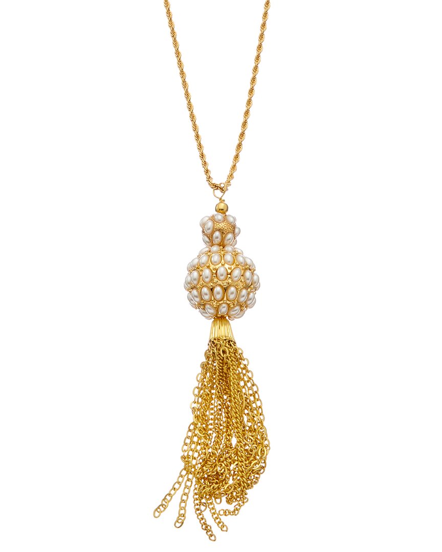 Kenneth Jay Lane Plated Pendant Necklace In Gold