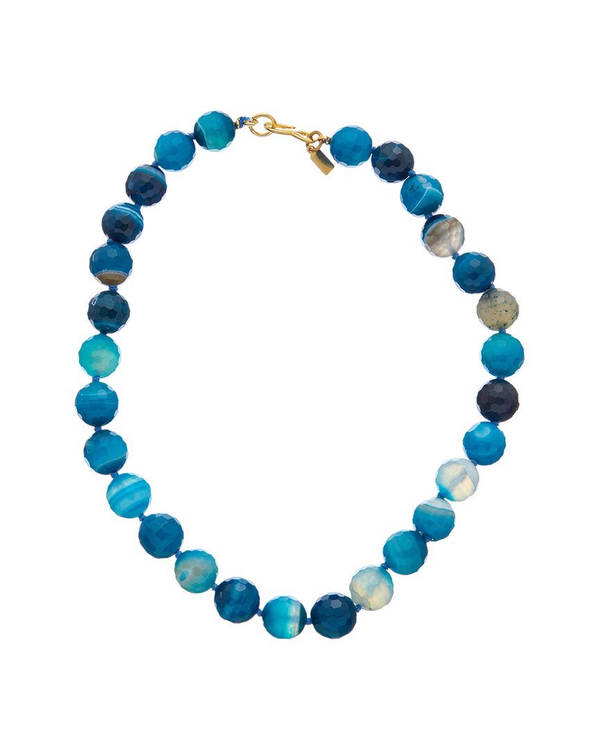 Shop Kenneth Jay Lane Plated Agate Beaded Necklace