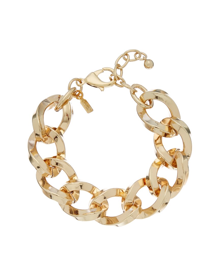 Kenneth Jay Lane 18k Plated Link Bracelet In Gold