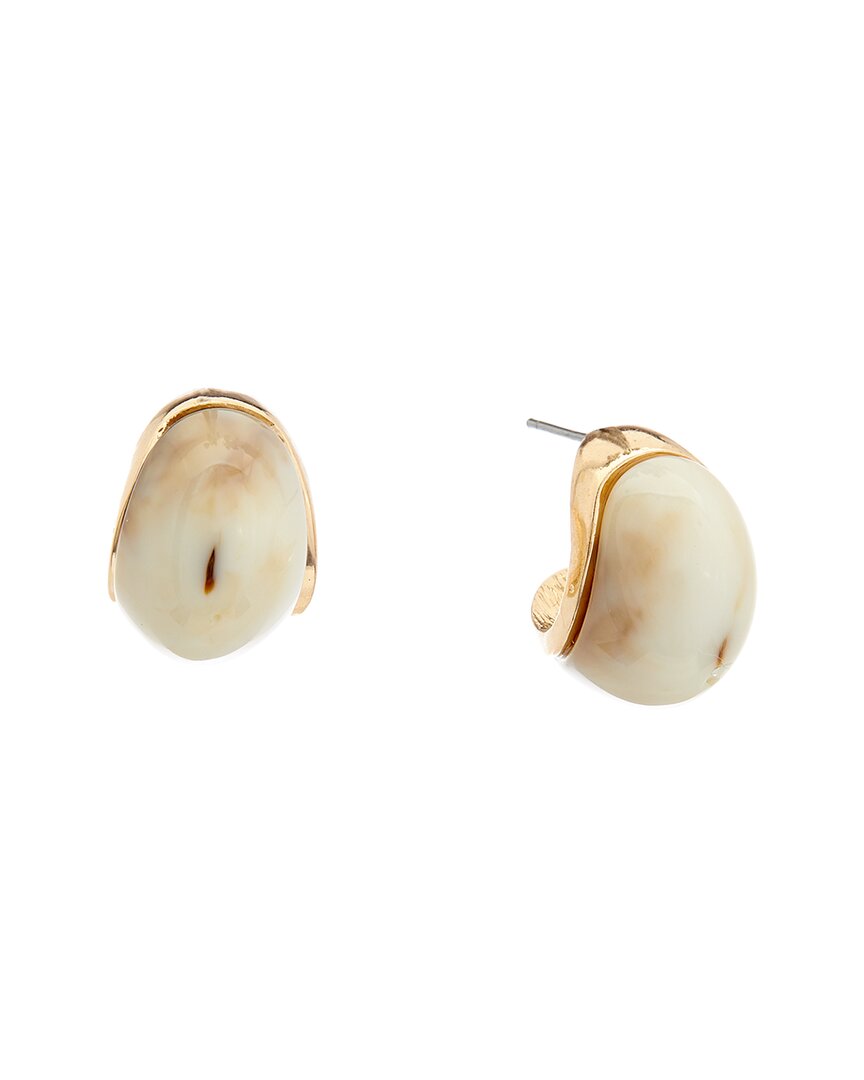 Kenneth Jay Lane Plated Hoops