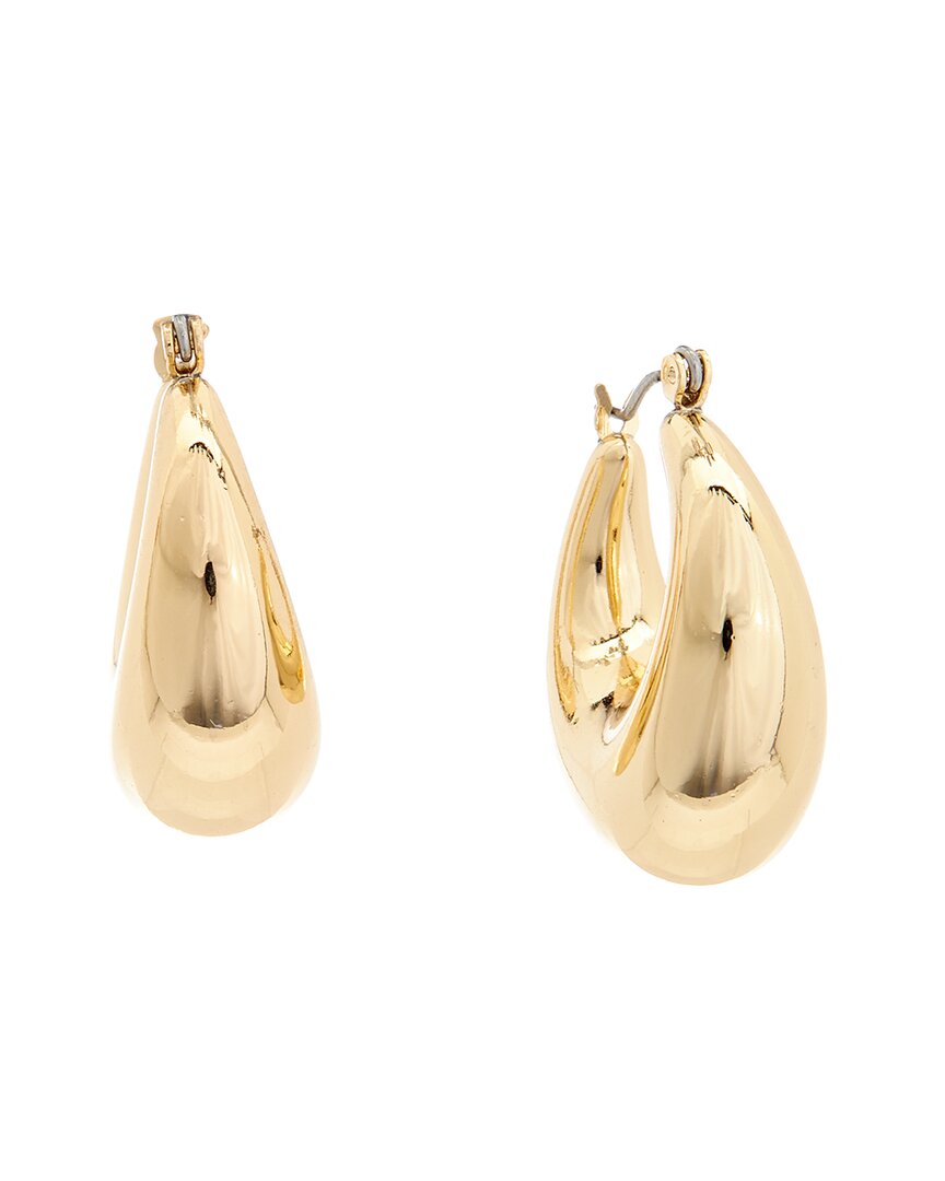 Kenneth Jay Lane 18k Plated Hoops In Gold