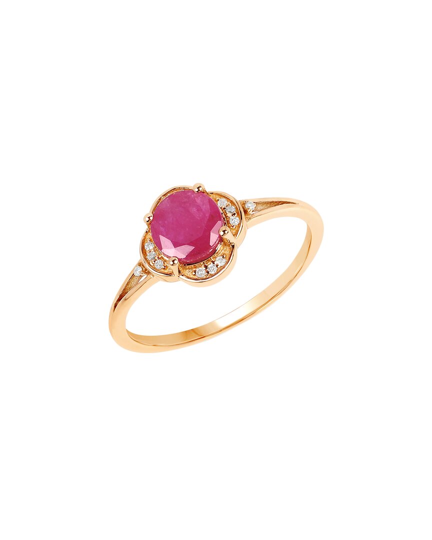 Diana M. Fine Jewelry 14k 0.99 Ct. Tw. Diamond & Ruby Ring