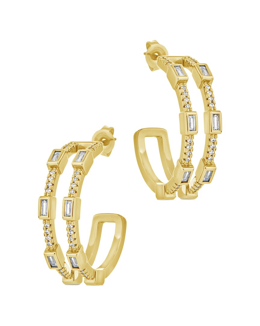 Sterling Forever Neah Hoops In Gold