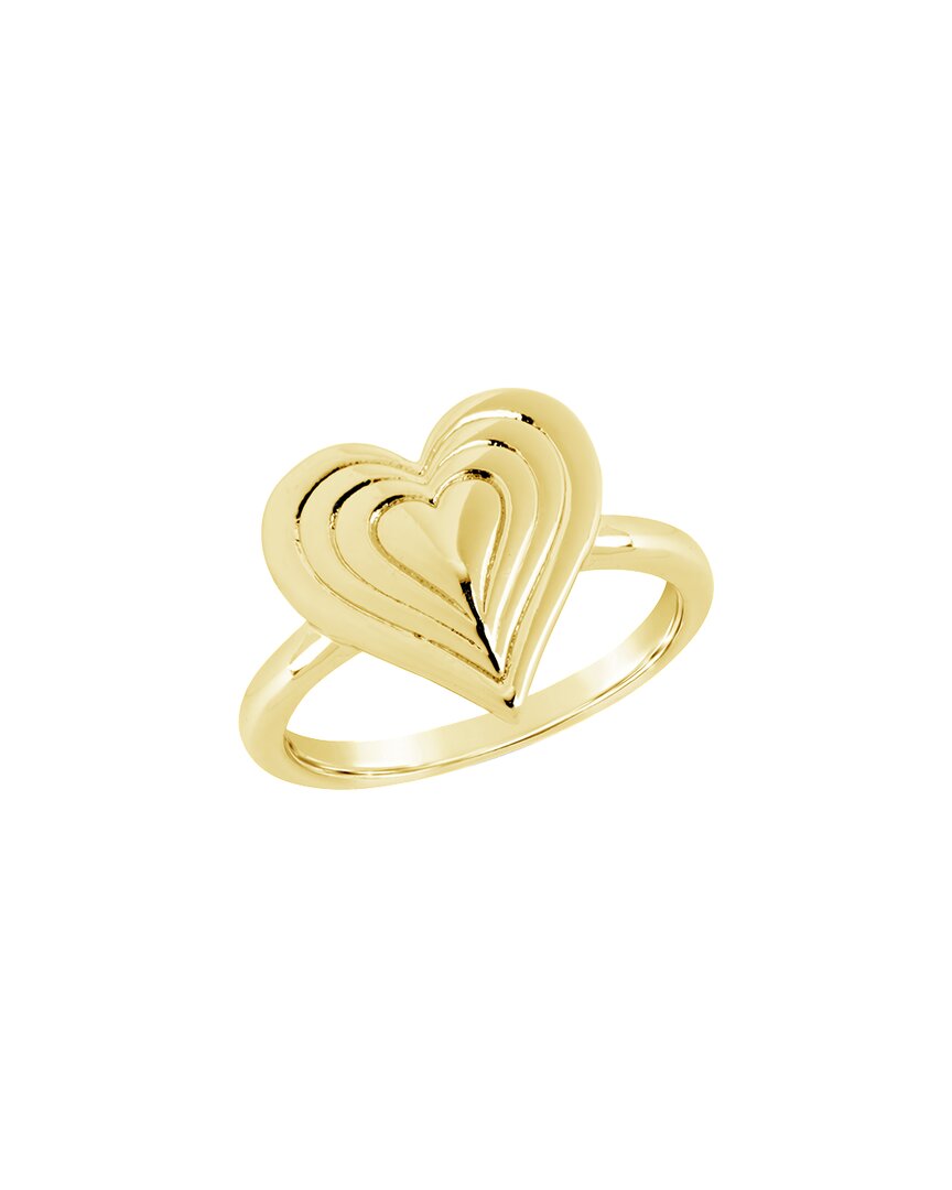 Shop Sterling Forever 14k Plated Beating Heart Ring