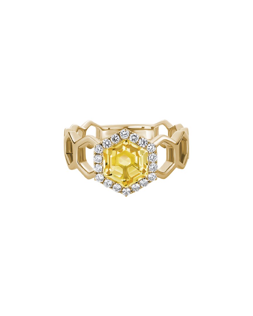 Diamond Select Cuts 14k 1.54 Ct. Tw. Diamond & Citrine Ring