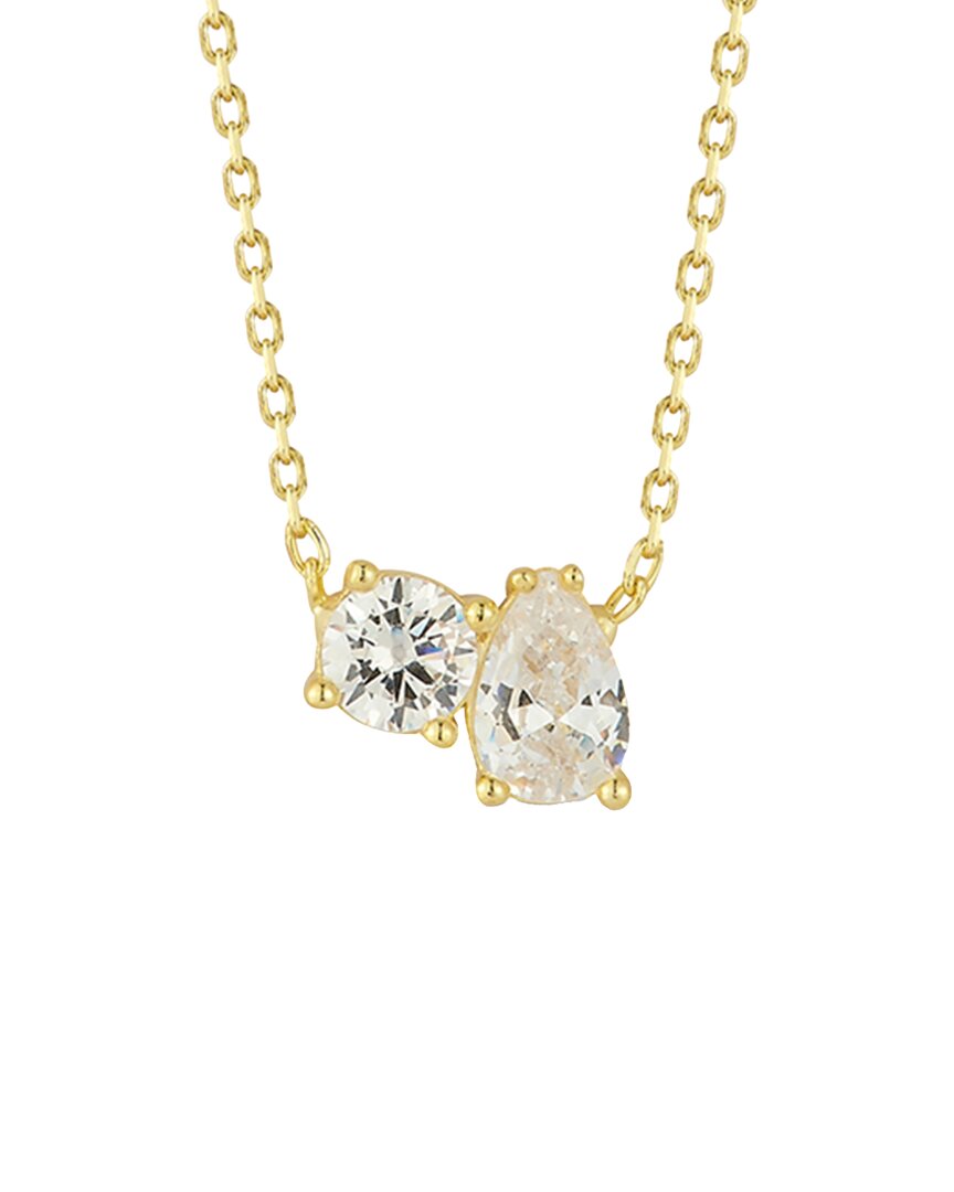 Sphera Milano 14k Over Silver Cz Pendant Necklace