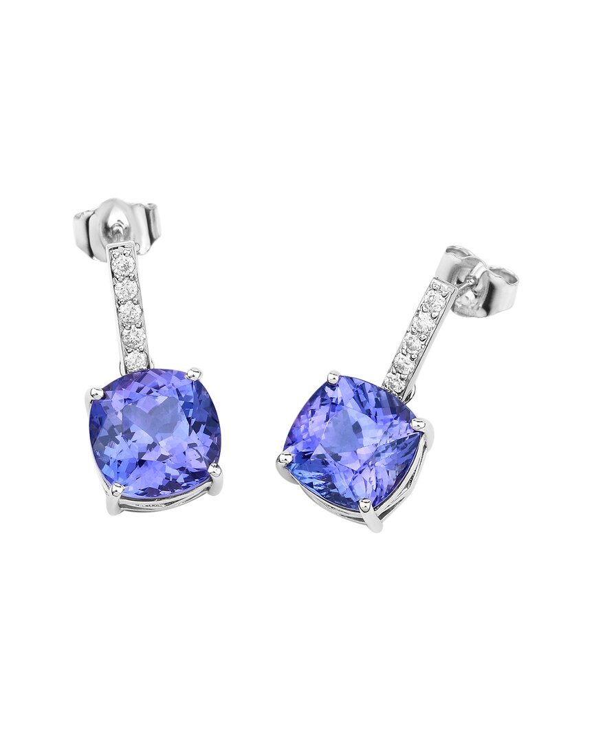 Shop Diana M. Fine Jewelry 14k 5.64 Ct. Tw. Diamond & Tanzanite Dangle Earrings