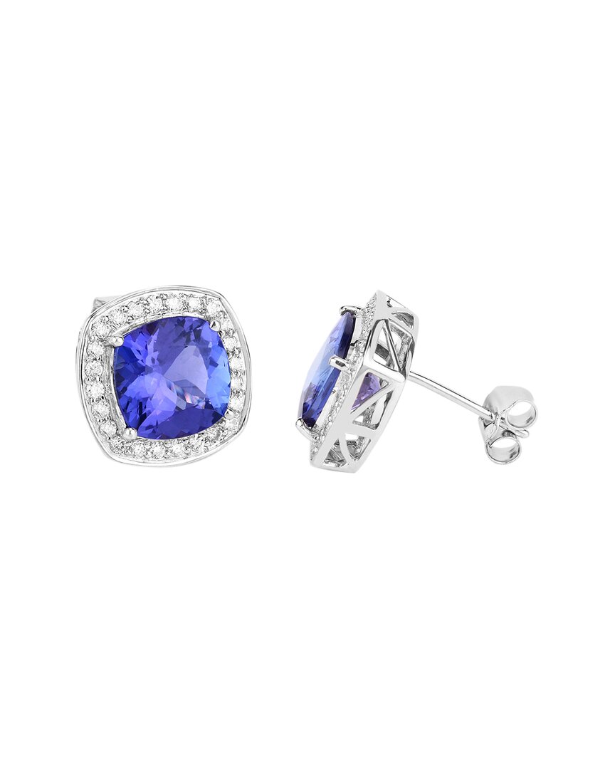 Shop Diana M. Fine Jewelry 14k 5.98 Ct. Tw. Diamond & Tanzanite Studs