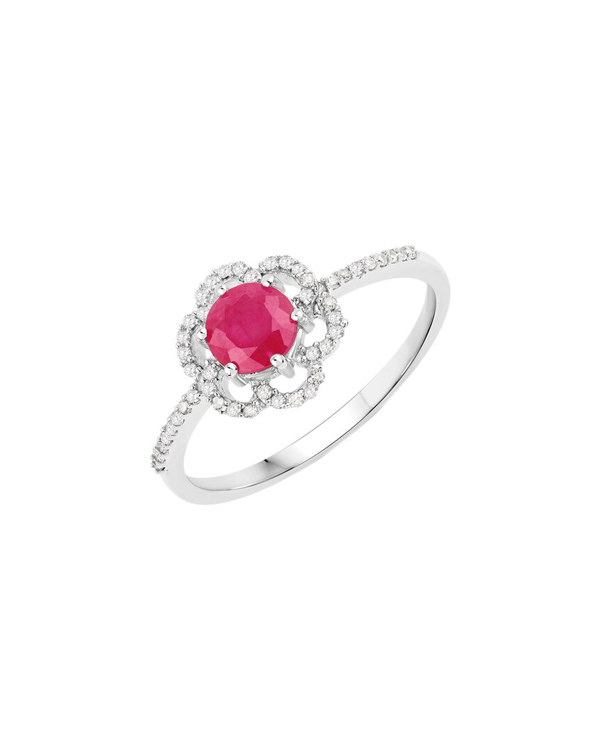 Shop Diana M. Fine Jewelry 14k 0.68 Ct. Tw. Diamond & Ruby Ring