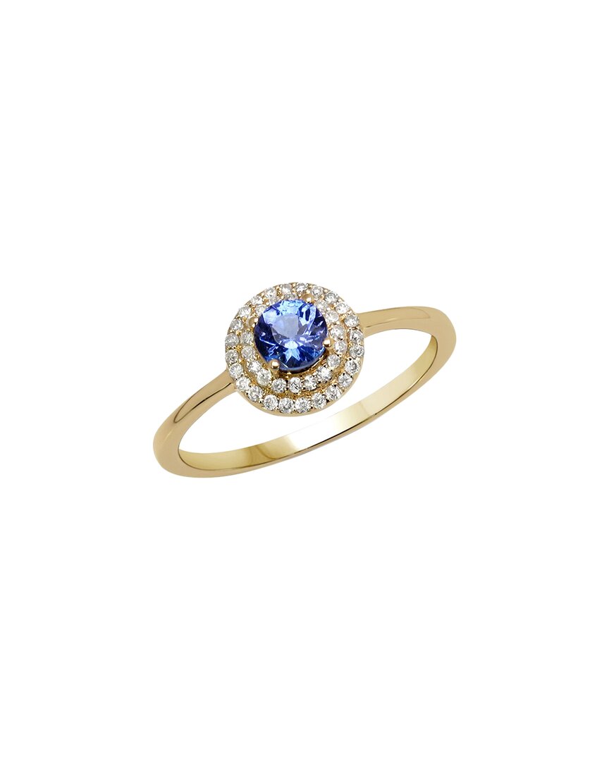 Shop Diana M. Fine Jewelry 14k 0.37 Ct. Tw. Diamond & Tanzanite Ring