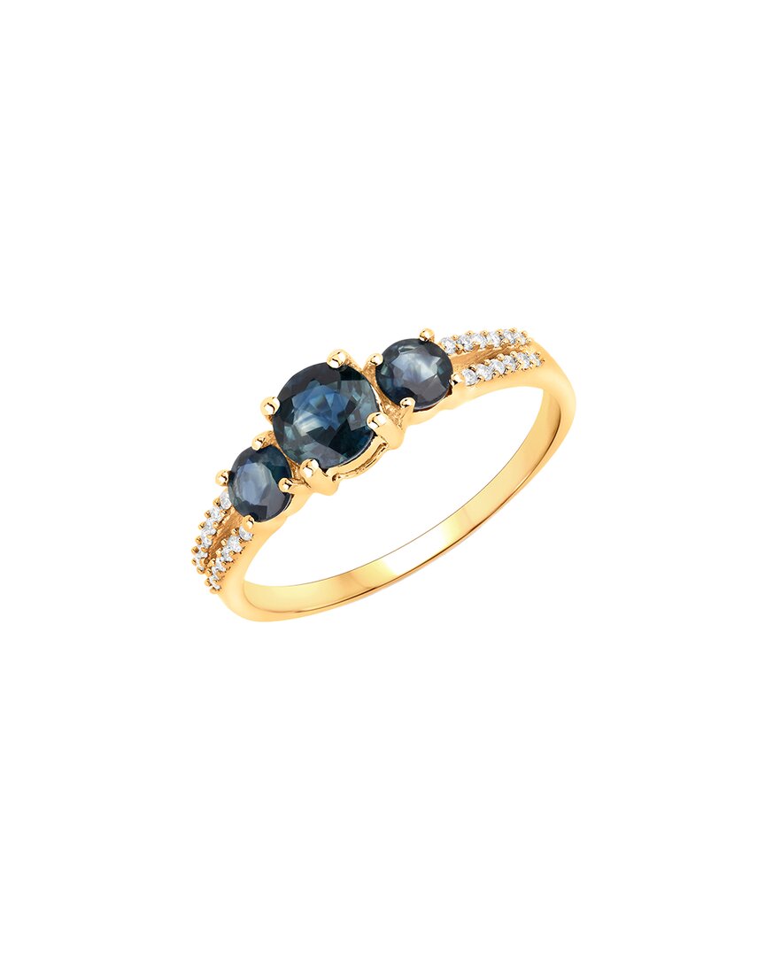 Shop Diana M. Fine Jewelry 14k 1.08 Ct. Tw. Diamond & Sapphire Ring
