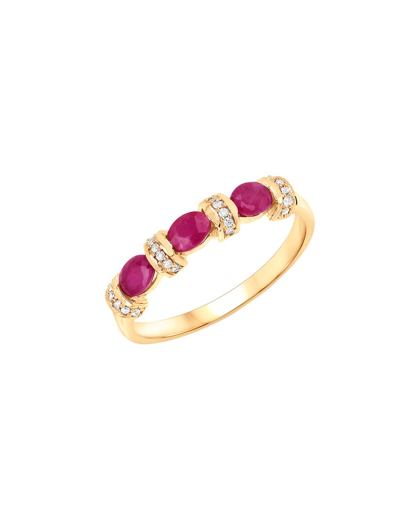 Shop Diana M. Fine Jewelry 14k 2.73 Ct. Tw. Diamond & Ruby Ring