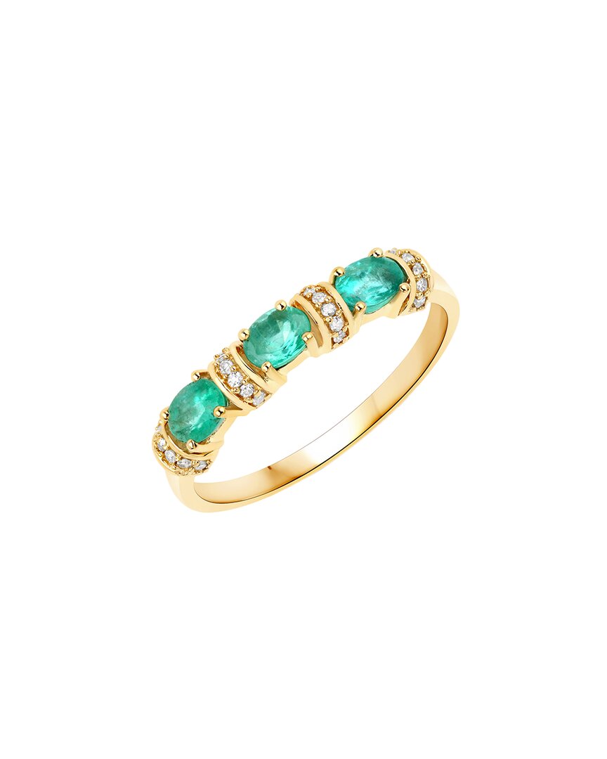 Shop Diana M. Fine Jewelry 14k 0.52 Ct. Tw. Diamond & Emerald Ring