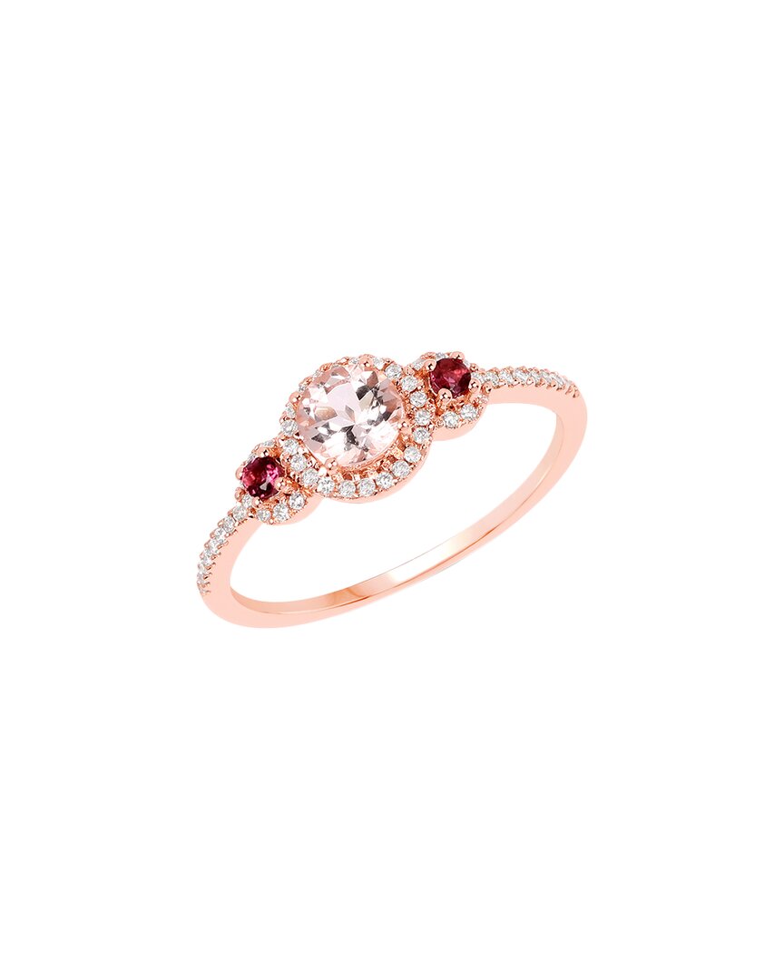 Shop Diana M. Fine Jewelry 14k Rose Gold 0.63 Ct. Tw. Diamond & Gemstone Ring