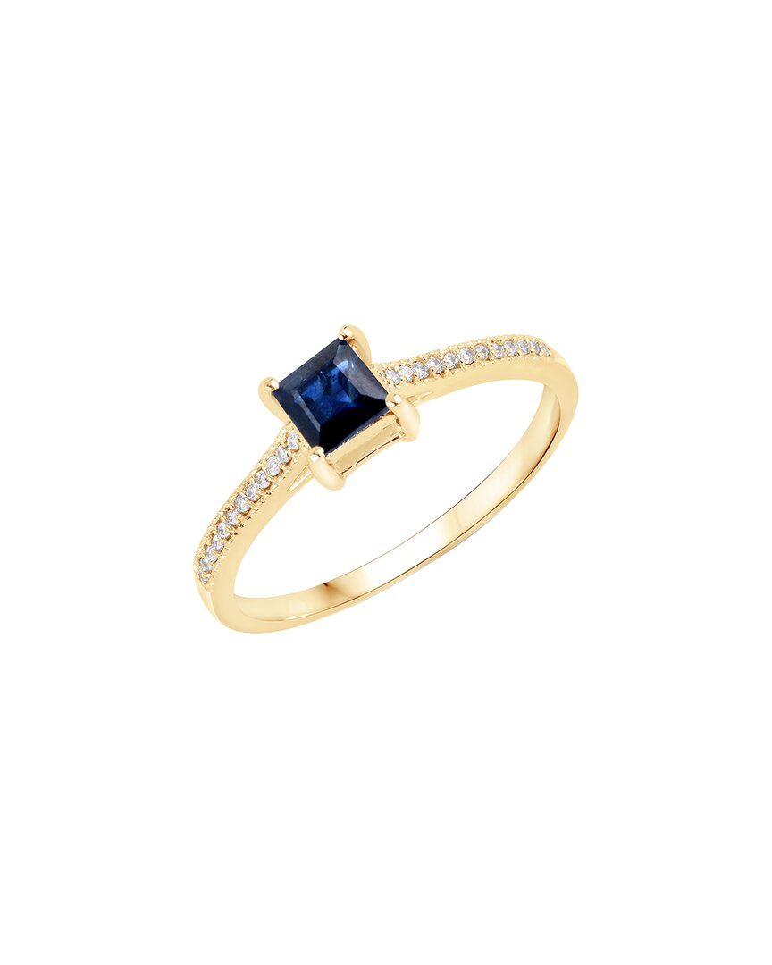 Shop Diana M. Fine Jewelry 14k 0.67 Ct. Tw. Diamond & Sapphire Ring