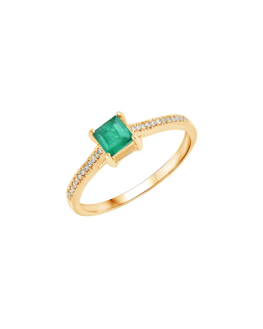 Shop Diana M. Fine Jewelry 14k 0.67 Ct. Tw. Diamond & Emerald Ring