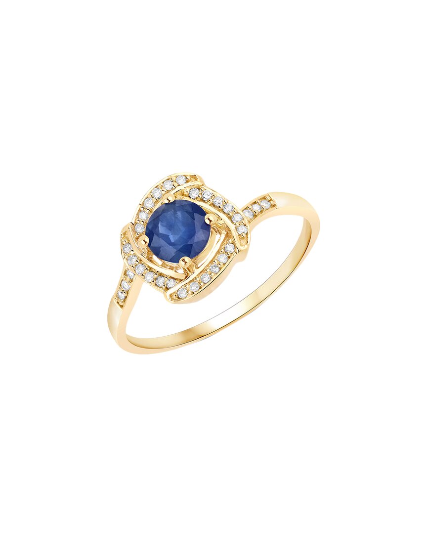 Shop Diana M. Fine Jewelry 14k 0.73 Ct. Tw. Diamond & Sapphire Ring