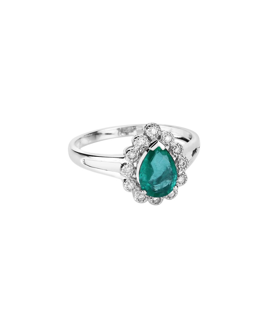 Shop Diana M. Fine Jewelry 14k 1.22 Ct. Tw. Diamond & Emerald Ring