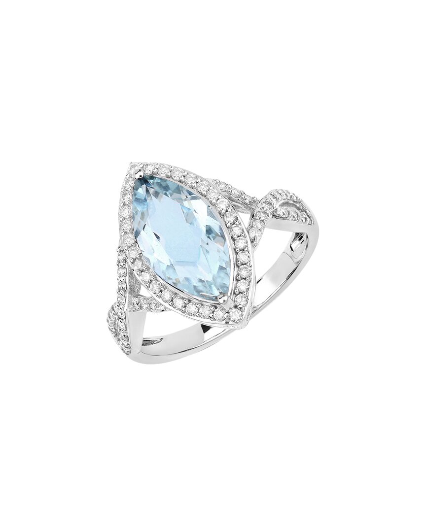 Shop Diana M. Fine Jewelry 14k 2.24 Ct. Tw. Diamond & Aquamarine Ring