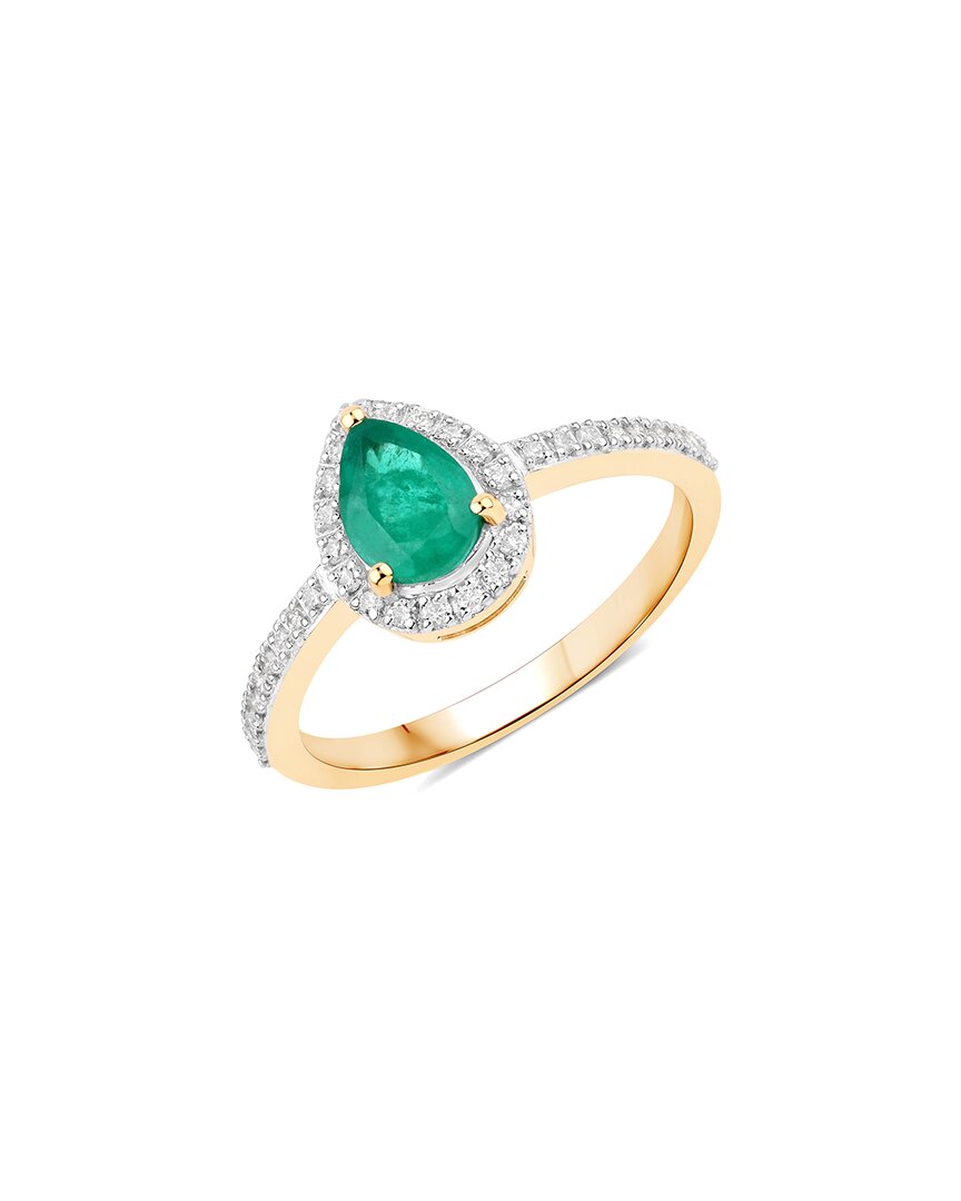 DIANA M. DIANA M. FINE JEWELRY 14K 0.88 CT. TW. DIAMOND & EMERALD RING