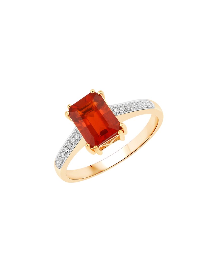 Shop Diana M. Fine Jewelry 14k 1.11 Ct. Tw. Diamond & Fire Opal Ring
