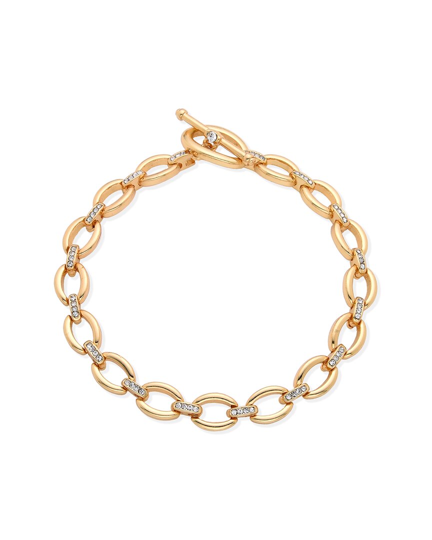 Eye Candy La Cz Iris Chain Link Bracelet In Gold