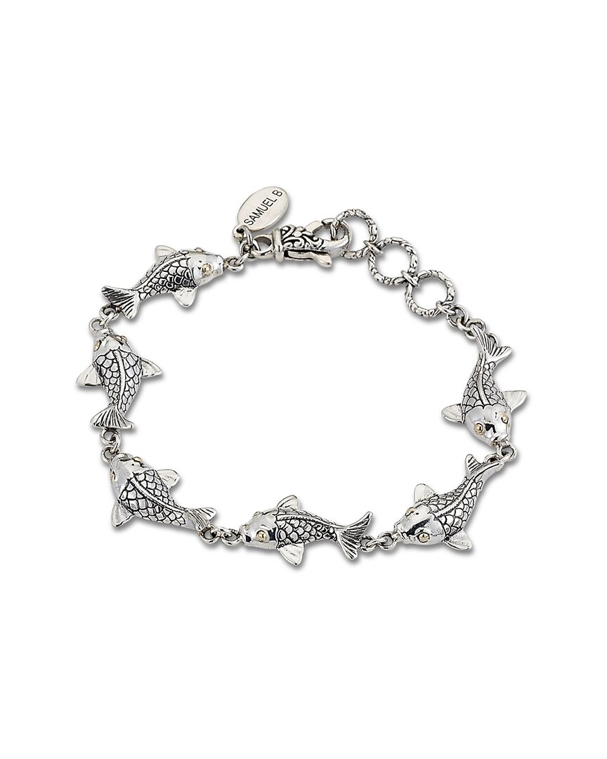 Samuel B. 18k Over Silver Koi Fish Bracelet In Gold