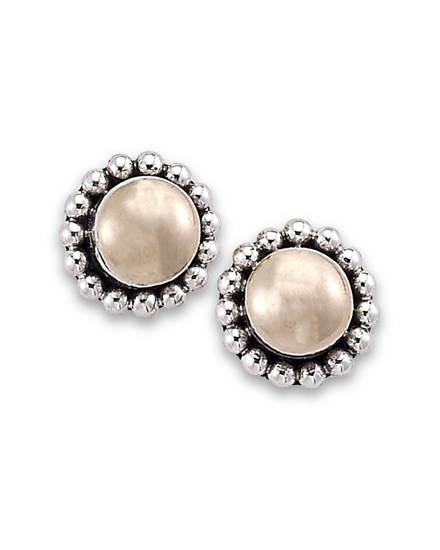 Samuel B. 18k Over Silver Round Earrings