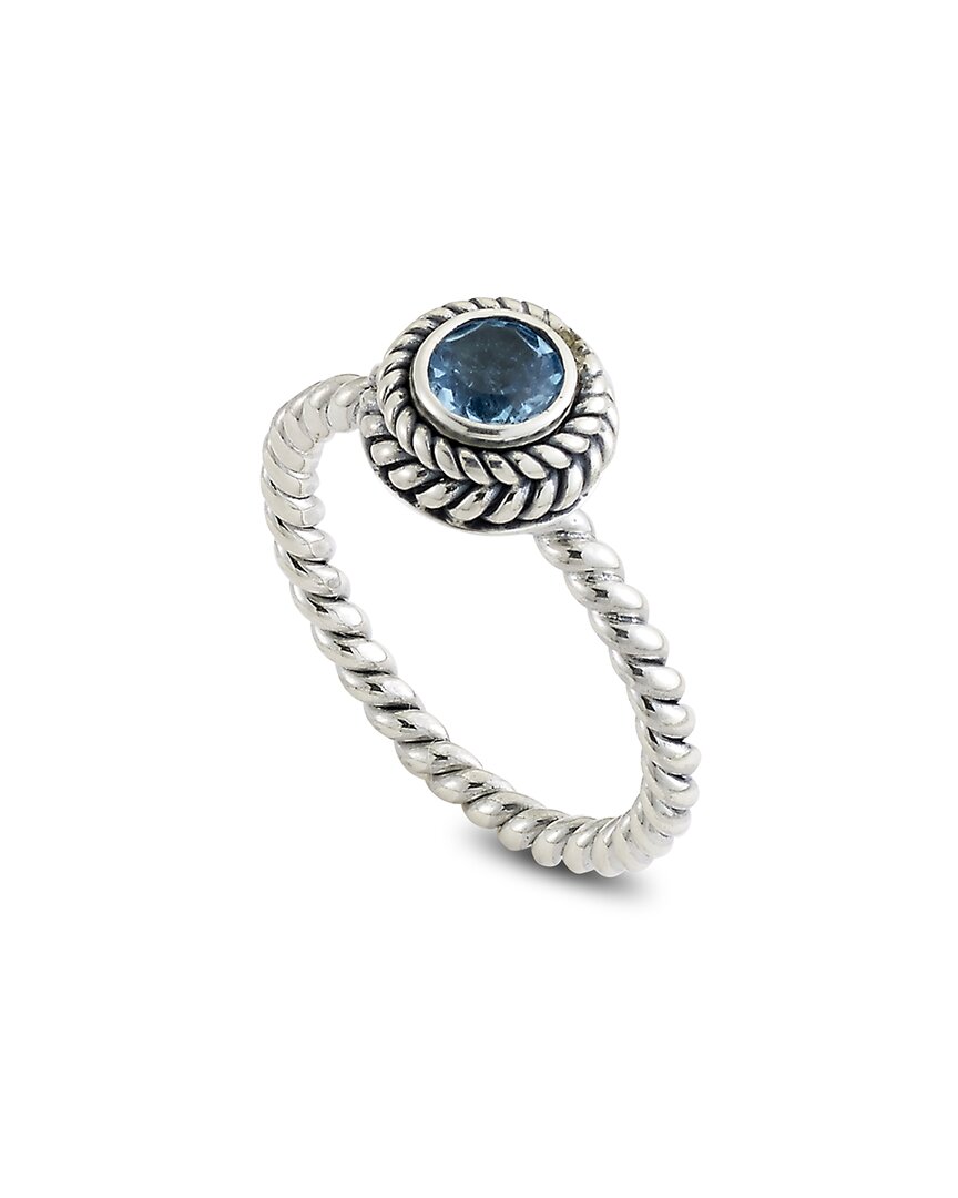 Samuel B. Silver 0.75 Ct. Tw. Blue Topaz Stackable Ring