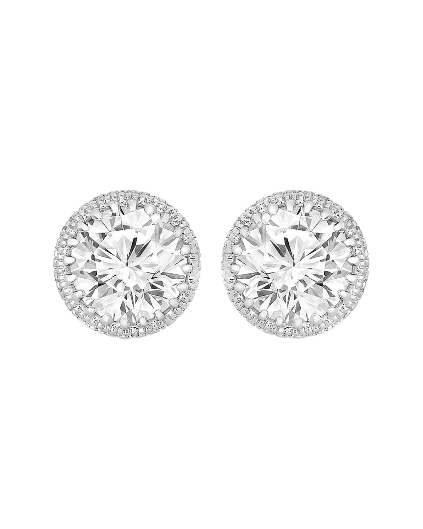 Genevive Silver Cz Studs