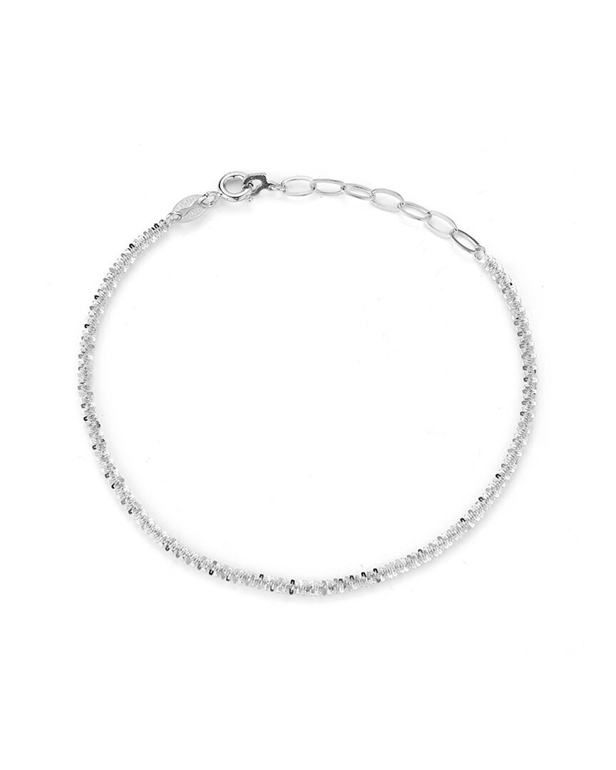 Glaze Jewelry Rhodium Plated Bead Bracelet
